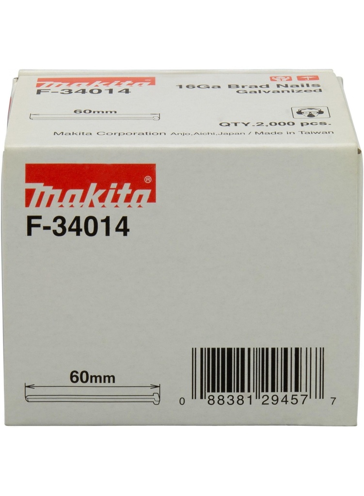 Caja clavo Galvanizado makita 16GA 60 mm