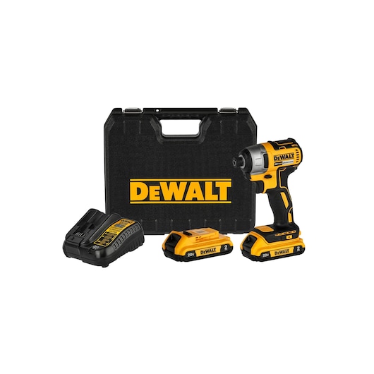 Kit Atornillador Impacto Dewalt 1/4" 20V MAX Brushless