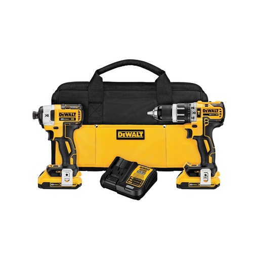 [DCK287D2-B2] Kit Taladro y Atornillador de Impacto Inalámbrico Dewalt 20V DCK287D2-B2
