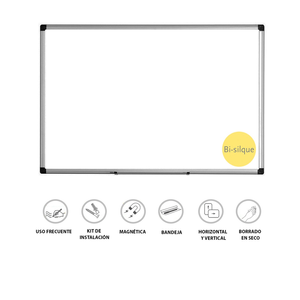 Pizarra Blanca Magnetica Bisilque 150×100