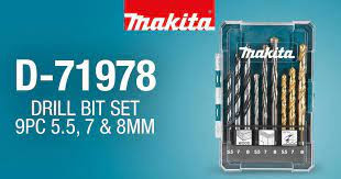 SET BROCAS 9 UNID. METAL 5.5, 7,8- MADERA 5.5, 7,8 - CONCRETO  5.5,7,8mm