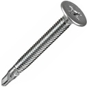 Tornillo autoperforante cabeza Wafer- Alas 12-24x2 pack de 100 u.