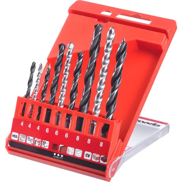 Set de brocas Combinadas 9 Piezas Kwb