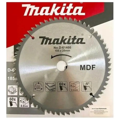 Disco de sierra circular 7-1/4 X 60 dientes makita