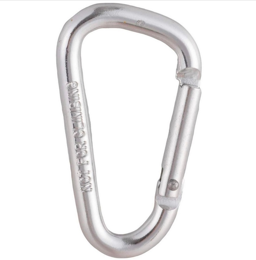 MOSQUETON ALUMINIO 5.0x50 mm PLATEADO