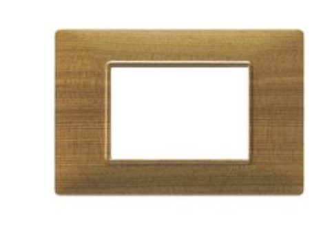 Placa 3 Módulos Tecnopolímero Abeto