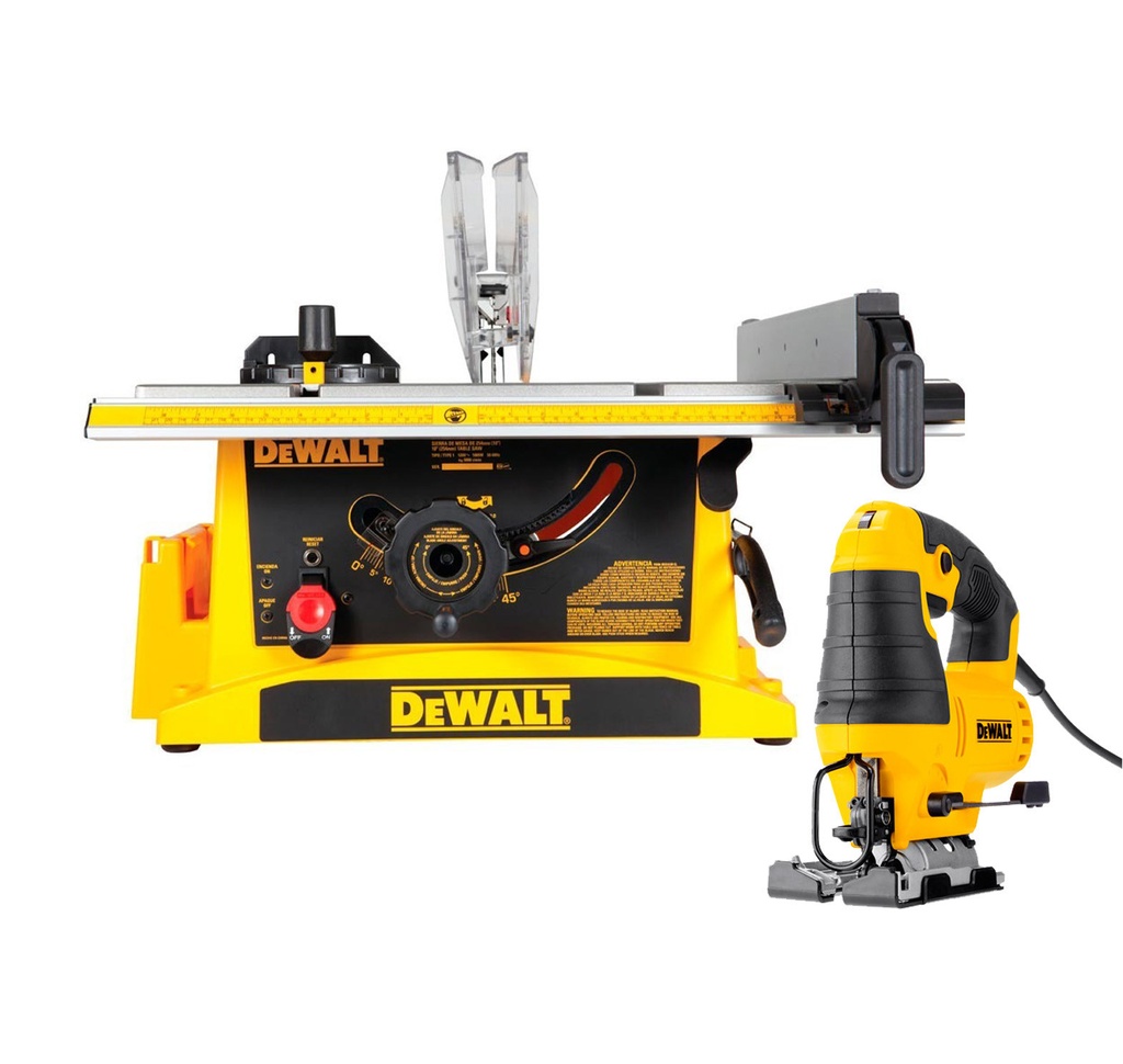 Sierra de Banco más caladora 550W Marca Dewalt