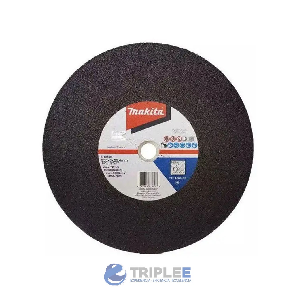 Disco Corte Metal Tronzadora 14" Makita 25 unidades