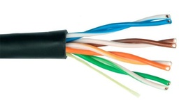[0210112] Cable de red Outdoor Cat6, 24 AWG, 100% cobre, 4x2x0,52, caja de 305 mts