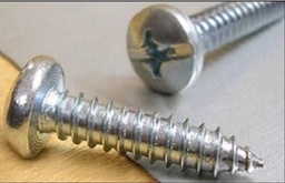 [53RLBC] Tornillo Roscalata Cabeza Plana Ranurada Combinada #10 x 3" - Paquete de 100 unidades