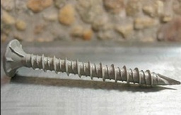 [10TFCW] Tornillo Cabeza Avellanada para Fibrocemento #10 x 1 1/4" - Rosca Gruesa - Caja 100 un.