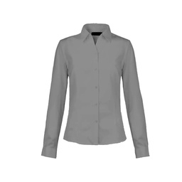[540222] BLUSA OXFORD M/L GRIS T/M
