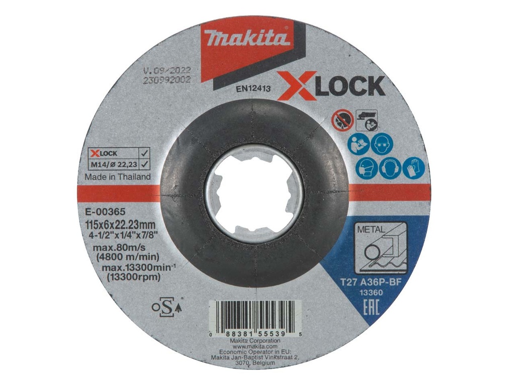 DISCO DESBASTE METAL 4-1/2 A36P X-LOCK