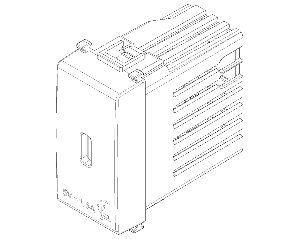 C-USB  VIMAR supply unit 5V 1,5A 1M white