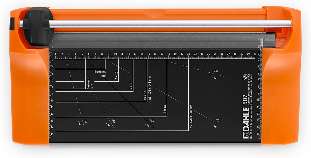 Guillotina de papel rodillo Naranja dahle 507