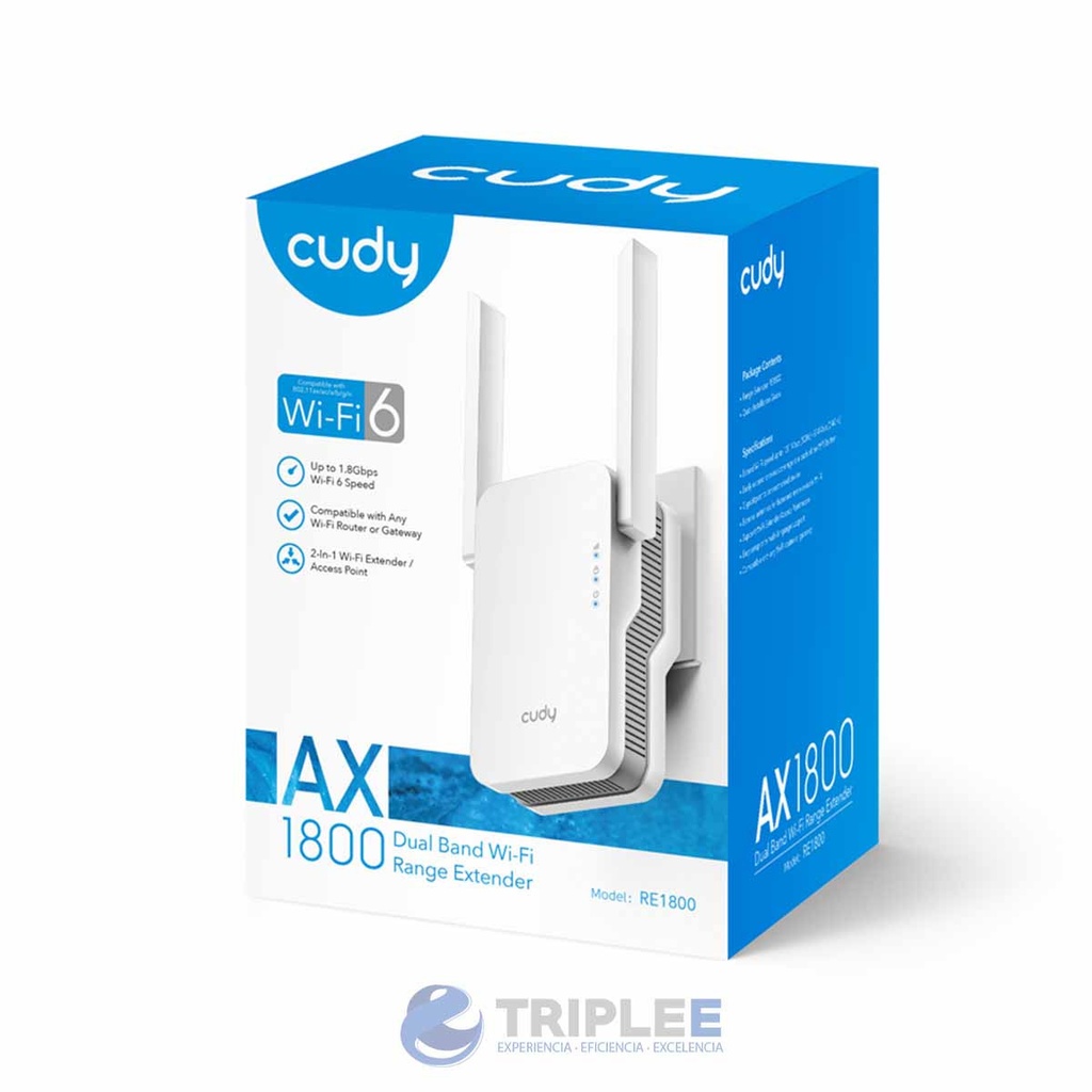 Repetidor Wifi 6 doble banda AX1800