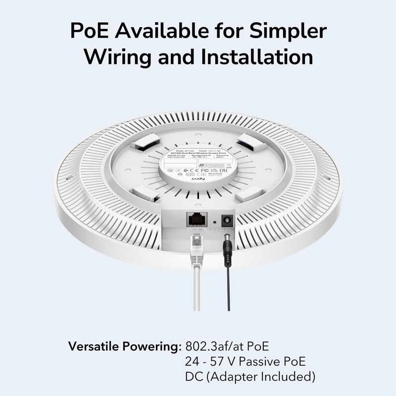 Access Point Cudy Ap1300 Poe Ac1200 Montaje Dual Band Mumimo Color Blanco