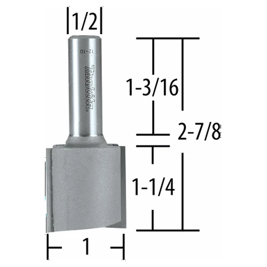 Fresa recta Makita 2 filo 1 1/4 toma 1/2