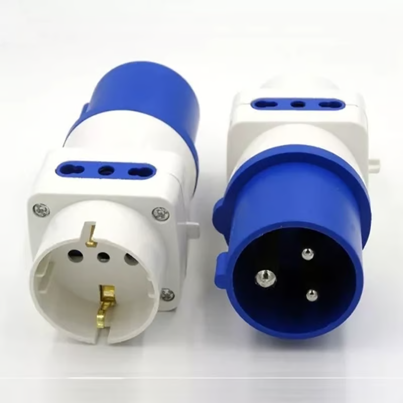 Adaptador enchufe Industrial 3x2pT 10/16A 220V