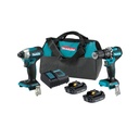 Kit Taladro Percutor + Atornillador Impac 18v Makita DLX2414YX7-2