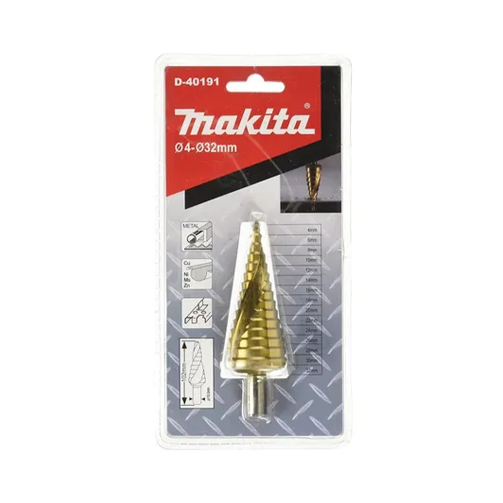 BROCA DE PASO ESPIRAL RECUBRIMIENTO DE TITANIUM 4-32 mm