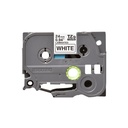 Cinta rotuladora Brother negro sobre blanco 12 mm TZeS231