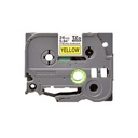 Cinta rotuladora Brother Negro sobre amarillo 24 mm TZeS651