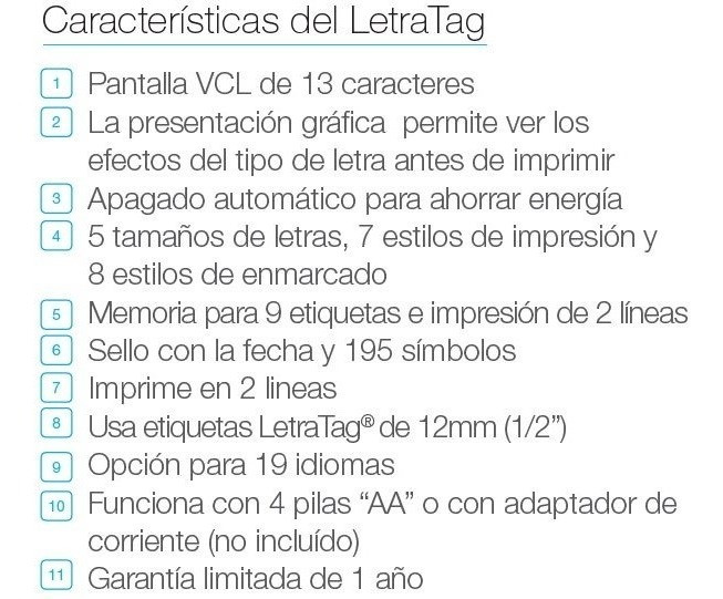 Rotuladora letratag DYMO lt100h