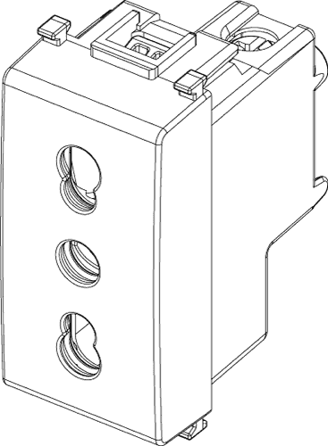 Toma VIMAR 2P+T 16A P17/11 blanco