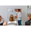 PIZARRA BLANCA Y CORCHO MAGNÉTICA BISILQUE 120×090