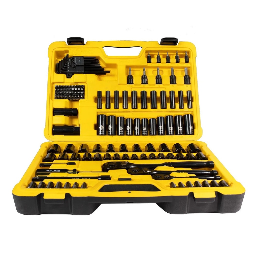 Set mecanico chromado 150 piezas 1/4, 1/2, 3/8 