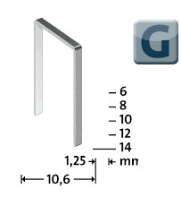 Grapa tipo G 12 mm 600 uni novus