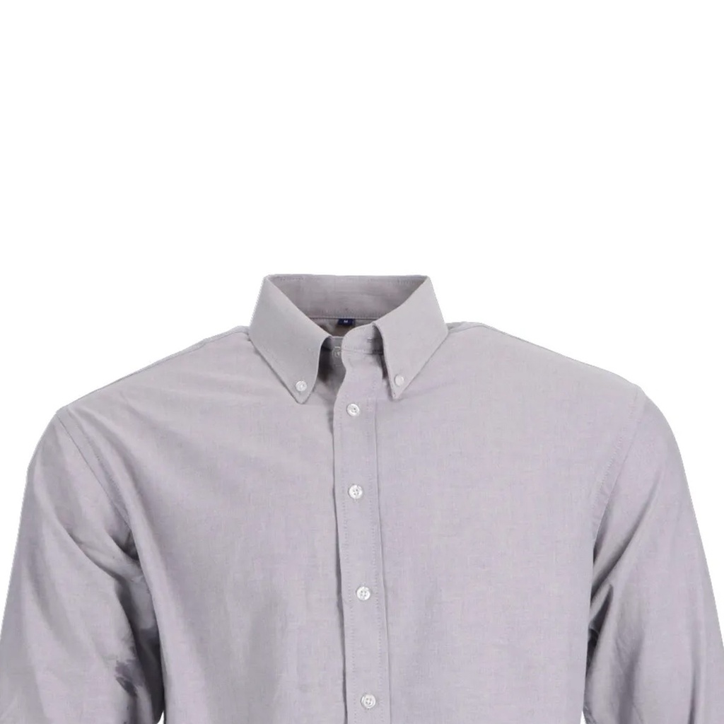 CAMISA OXFORD M/L GRIS T/L