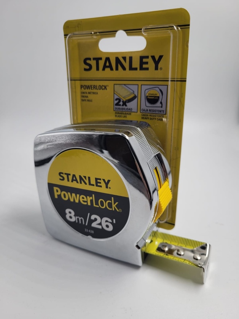 Huincha Medir Flexometro Caja Aspecto Metalizado 8m Stanley 33-428 Medicion