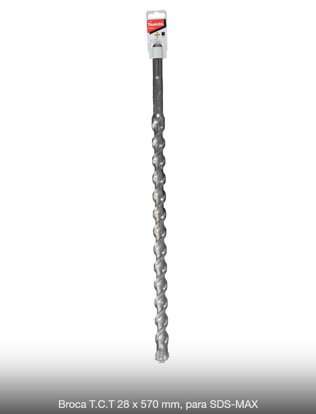 BROCA SDS MAX 4 CORTES 28×570 LARGO UTIL 450MM