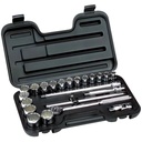 Juego de dados stanley 1/2  23 PZA (12-30MM) 83-531