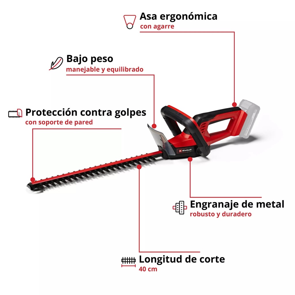 Cortaseto inalambrico Einhell GC-CH 18/40