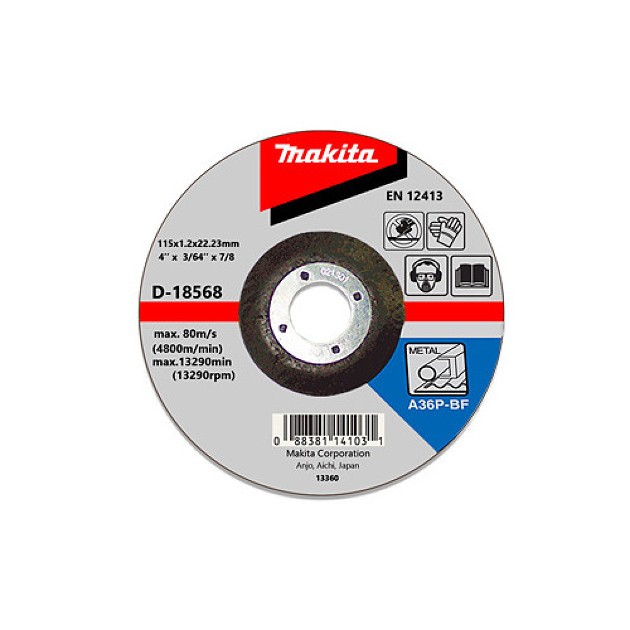 Disco corte metal makita 4 1/2"