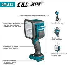 Linterna Inalámbrica 18V LXT Makita DML812 1250 Lúmenes 4 Modos