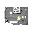 Cinta Rotuladora Brother TZe231 Negro sobre Blanco 12 mm Laminada