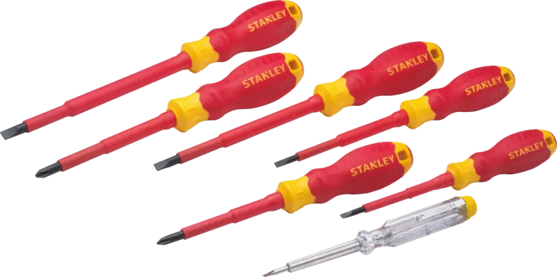 Juego destornillador aislado Stanley 7 piezas