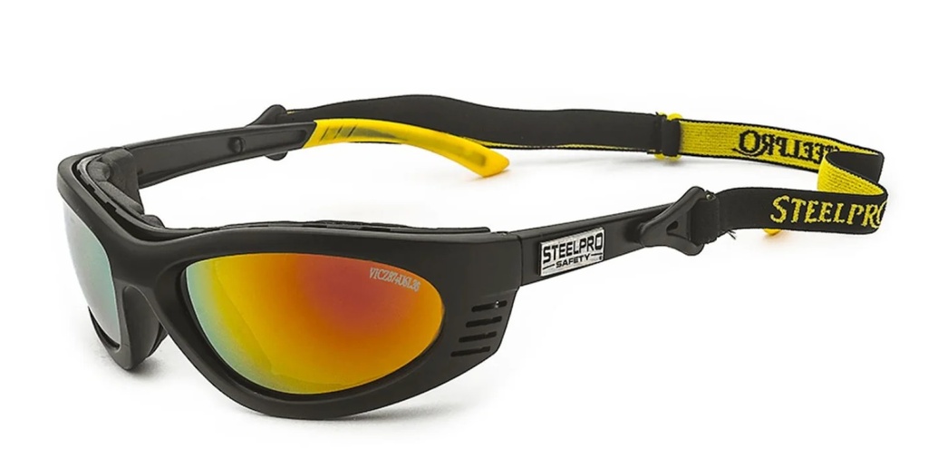 Lente antiparra Turbine GT Gris Marco Negro con Revo Rojo 