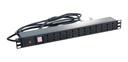 Zapatilla Eléctrica para Rack 12 Posiciones 10A – PDU para Telecomunicaciones