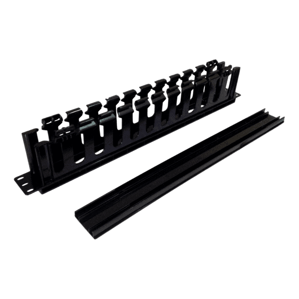 Organizador de Cables Horizontal 1U Plástico 19 Pulgadas para Rack