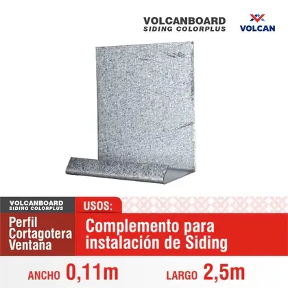 Perfil Corta Gota ventana Siding ZC 0,5 mm Largo 2,5 m