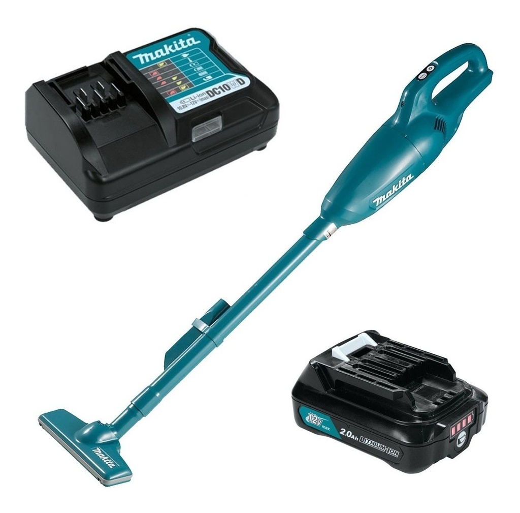 Aspiradora Inalámbrica Makita 12V Max CXT CL108FDWA con Batería 2.0Ah y Cargador