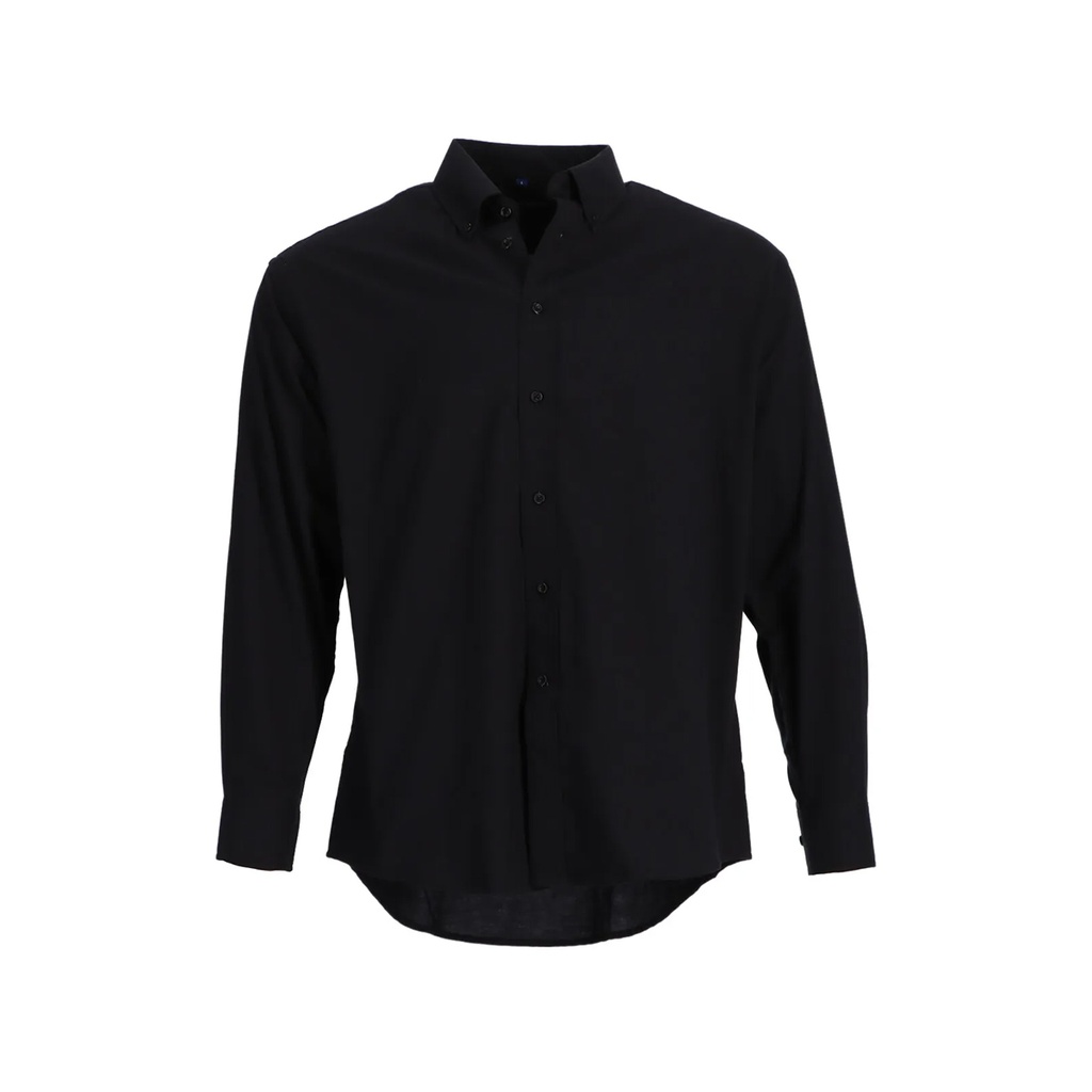 CAMISA OXFORD M/L NEGRO T/S