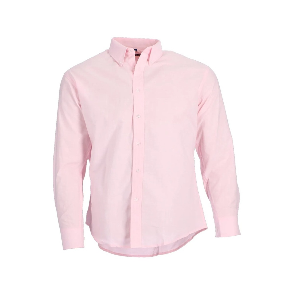 Camisa Oxford Manga Larga Rosa M/L - T/M