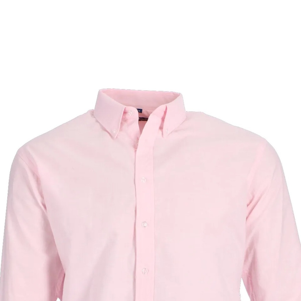 CAMISA OXFORD M/L ROSADO T/L
