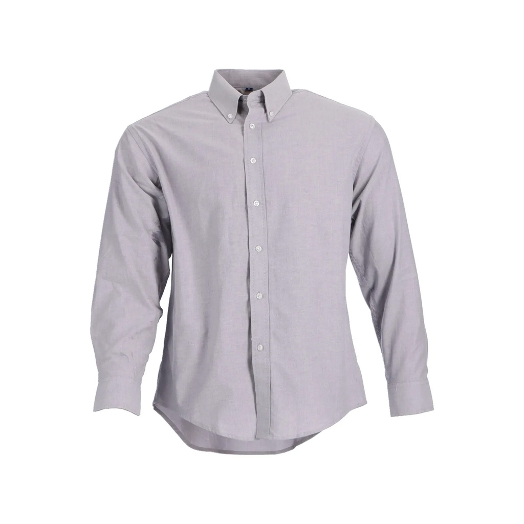 CAMISA OXFORD M/L GRIS T/S